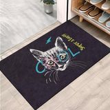 Monnhein Kapı Önü Paspası - Modern ve Şık Kapı Paspası | Ev, Ofis ve Dış Mekân Kullanımı İçin (Super Star Cat) 45x65