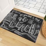 Monnhein Kapı Önü Paspası - Modern ve Şık Kapı Paspası | Ev, Ofis ve Dış Mekân Kullanımı İçin (The Beach) 40x60