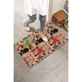Monnhein Kedi Diyarı Kapı Önü Paspası - Renkli - 40 x 60 cm