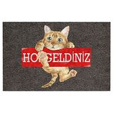 Monnhein Kedi Köpek Komik Tasarımlı Dekoratif Kapı önü Paspas, Dış Mekan/Ev İçi/Banyo/Mutfak/Yatak Odası/Giriş Paspasları (Hoşgeldiniz Kedi, 40x60)