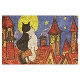 Monnhein Kedi Köpek Komik Tasarımlı Dekoratif Kapı önü Paspas, Dış Mekan/Ev İçi/Banyo/Mutfak/Yatak Odası/Giriş Paspasları (Kedi Tablo, 40x60)