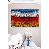 Monnhein Leopard Renkli Çok Amaçlı Dekoratif İç ve Dış Mekan Kapı Önü Paspası 45x70