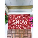 Monnhein Let It Snow Kapı Önü Paspası Dekoratif Kapı Paspası Dış Mekan Paspas Ev Içi Paspası 45x70cm