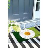 Monnhein Papatya Kapı Önü Paspası Dekoratif Kapı Paspası Dış Mekân Paspas Ev İçi Paspası 45x70cm