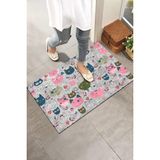 Monnhein Renkli Kedi Bahçesi Kapı Önü Paspası - 45 x 65 cm