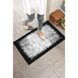 Monnhein Siyah Beyaz Modern Kapı Önü Paspası - Renkli - 45 x 65 cm