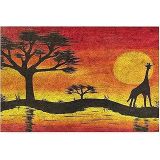 Monnhein Tasarımlı Dekoratif Kapı önü Paspas, Dış Mekan/Ev İçi/Banyo/Mutfak/Yatak Odası/Giriş Paspasları (Afrika, 45X70)