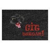 Monnhein Tasarımlı Dekoratif Kapı önü Paspas, Dış Mekan/Ev İçi/Banyo/Mutfak/Yatak Odası/Giriş Paspasları (Git Buradan Siyah, 40x60)