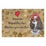 Monnhein Tasarımlı Dekoratif Kapı önü Paspas, Dış Mekan/Ev İçi/Banyo/Mutfak/Yatak Odası/Giriş Paspasları (Umarım Köpeklerden Hoşlanıyorsundur, 45X70)