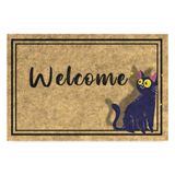 Monnhein Tasarımlı Dekoratif Kapı önü Paspas, Dış Mekan/Ev İçi/Banyo/Mutfak/Yatak Odası/Giriş Paspasları (Welcome Cat, 40x60)