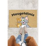 Monnhein Tom Ve Jerry Kapı Önü Paspası Dekoratif Kapı Paspası Dış Mekan Paspas Ev Içi Paspası