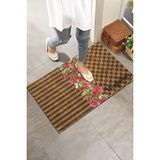 Monnhein Vintage Gül Kapı Önü Paspası - Renkli - 40 x 60 cm