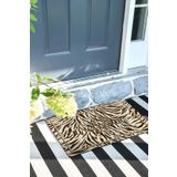 Monnhein Zebra Welcome Kapı Önü Paspası Dekoratif Kapı Paspası Dış Mekân Paspas Ev İçi Paspası 45x70cm
