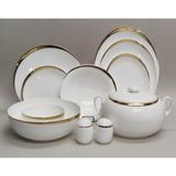 Monno 9959R32 Aron Gold 59 Parça 12 Kişilik Bone China Yemek Takımı