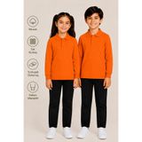 monny Uzun Kollu Polo Yaka TOK Kumaş Pamuk Okul Tişörtü Unisex Okul Forması