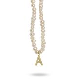 Mono A Harfli İnci Kolye
