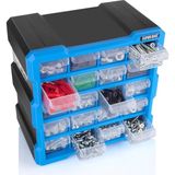 Mono Blok Çekmece Seti 20'li Hobby Organizer Seti Monoblok Çekmece Vida Dübel Kutusu Takı Kutusu ASR6006 - 00-Siyah - Beyaz - 1 - 2 cm