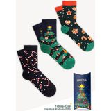 Mono Socks - 3'lü Christmas Classic (Yılbaşı Ağacı – Şeker – Kurabiye) - Karışık - 41 - 46