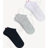Mono Socks 3'lü Kırmızı Çentikli Patik Çorap - 36 - 40 - Çok Renkli