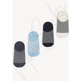 Mono Socks 4'lü Görünmez Sneakers Çizgili Çorap - 36 - 40 - Çok Renkli