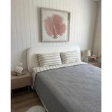 Monochrome %100 Organik Pamuk 4 Kat Müslin Çok Amaçlı Yatak Örtüsü ve Pike (240X250 Cm) - Antrasit - Gri - 240 x 250 cm