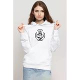 Monogatari Anime Koyomi Vampire Symbol Beyaz Kadın 3İp Kapşonlu Sweatshirt