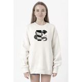 Monogatari Anime Nadeko Snake Symbol Beyaz Kadın 2ip Sweatshirt