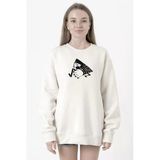 Monogatari Anime Suruga Monkey Symbol Beyaz Kadın 2ip Sweatshirt