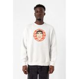 Monogatari Anime Takeo Gouda Circle Poster Beyaz Erkek 2ip Sweatshirt