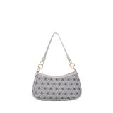 Monogram Baskılı Gri Shk113 Suni Deri Astarlı Fermuarlı Ayarlanabilir Askılı El, Kol ve Omuz Çantası Monogram Baskılı Gri