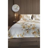 Monohome %100 Pamuk Çift Kişilik Pike Takımı Yatak Örtüsü Özel Dokuma Jasmin - Beyaz - Sarı - 220 x 240 cm