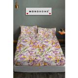 MonoHome %100 Pamuk Lastikli Çarşaf Özel Tasarım 5d Dijital 60 Tel Embroidery Dreams