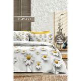 MonoHome %100 PAMUK PERCALE Battal Nevresim Takımı 5D Dijital Papatya-220x240