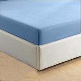 Monohome %100 Pamuklu Ranforce Fitted Açık Mavi Tek Kişilik Lastikli Çarşaf 100*200 - 100 x 200 cm
