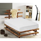 Monohome %100 Pamuklu Ranforce Fitted Beyaz Çift Kişilik Lastikli Çarşaf 160*200 - 160 x 200 cm