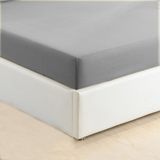 Monohome %100 Pamuklu Ranforce Fitted Gri Çift Kişilik Lastikli Çarşaf 180*200 - 180 x 200 cm