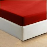 Monohome %100 Pamuklu Ranforce Fitted Kırmızı Çift Kişilik Lastikli Çarşaf 160*200 - 160 x 200 cm