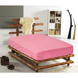 Monohome %100 Pamuklu Ranforce Fitted Pudra Çift Kişilik Lastikli Çarşaf 180*200 - 180 x 200 cm