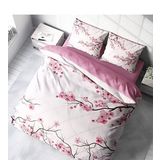 Monohome 220x240 cm King Sıze Kiraz Çiçeği 3D Pamuk Saten Çift Kişilik Nevresim Takımı