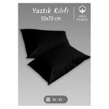 MONOHOME 2'li Premium%100 Pamuk Yastık Kılıfı 50x70 cm Siyah, MONOHOME69629