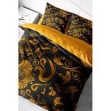 Monohome 40178 Gold Leaves 3D Pamuk Saten Çift Kişilik 200x220 cm Nevresim Takımı