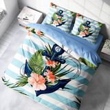 Monohome 64440 Anchor 200x220 cm Çift Kişilik Pamuk Saten Nevresim Takımı