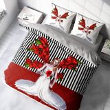 Monohome Angel Fail 3D Pamuk Saten Çift Kişilik 200x220 cm Nevresim Takımı