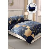 Monohome Arty Blue 3D Pamuk Saten Çift Kişilik Nevresim Takımı