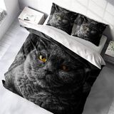Monohome Batcat 3D Pamuk Saten Çift Kişilik Nevresim Takımı