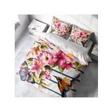 Monohome Bird Butterfly Naturel King Size Çift Kişilik Nevresim Takımı
