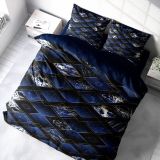 Monohome Blue Suite 3D Pamuk Saten Çift Kişilik Nevresim Takım