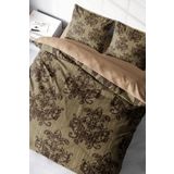 Monohome Brown Harmony Klasik Renkli Çift Kişilik 200x220 cm Nevresim Takımı
