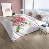 Monohome Cattleya New Floral 3D Pamuk Saten Çift Kişilik Nevresim Takımı