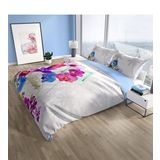 Monohome Cattleya Viola 3D Pamuk Saten Çift Kişilik Nevresim Takımı